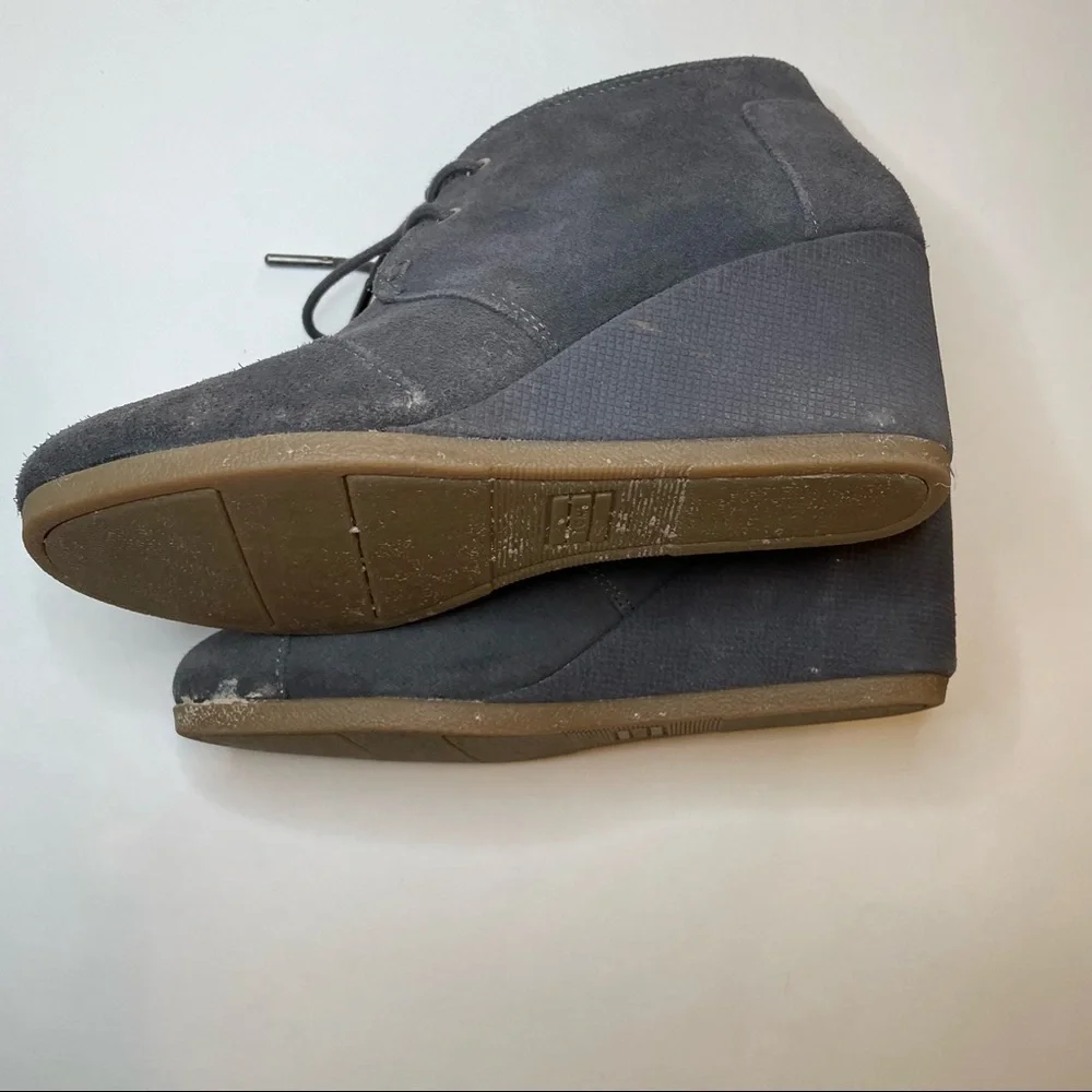 Gray Toms Wedges
